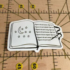 ❤️10/$10 STICKER SALE | 🆕 Book Rhysand is the most High Lord Vinyl Sticker